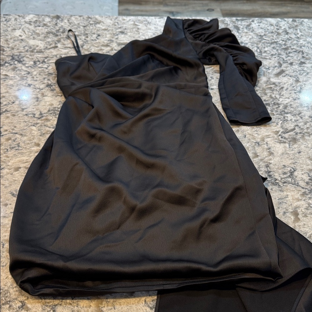 Katie May Baddest Black One Shoulder Cocktail Mini Dress XS - Picture 4 of 11